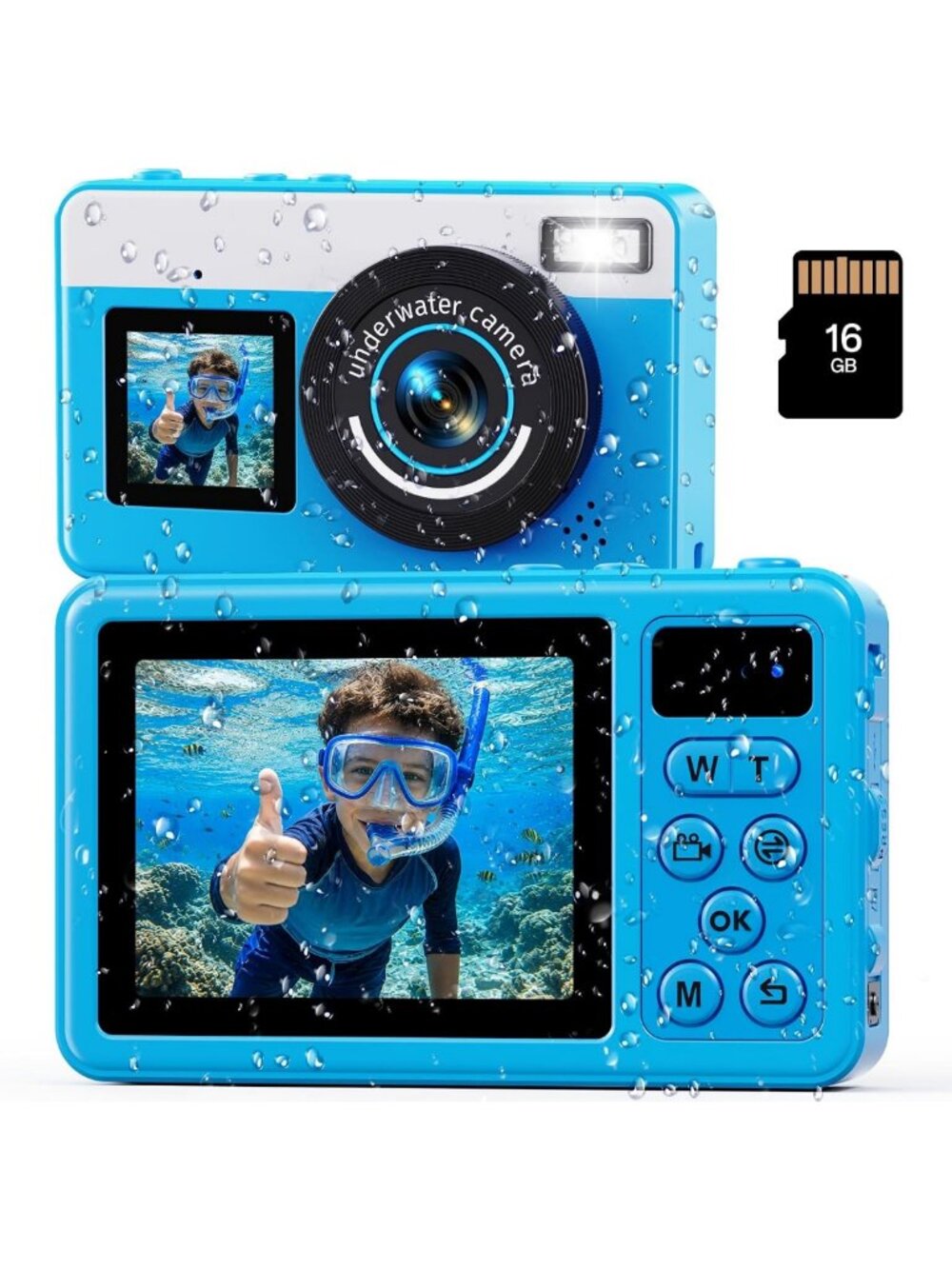 10FT Waterproof Underwater Camera, 4K 48MP for Teens & Beginners - Adventure